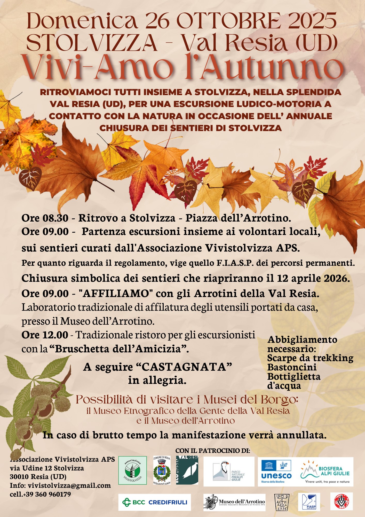 Vivi-amo l'autunno 2025 Vivi-amo l'autunno 2025 programma completo