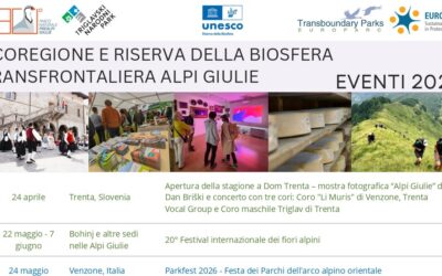 ECOREGIONE E RISERVA DELLA BIOSFERA TRANSFRONTALIERA ALPI GIULIE – EVENTI 2026